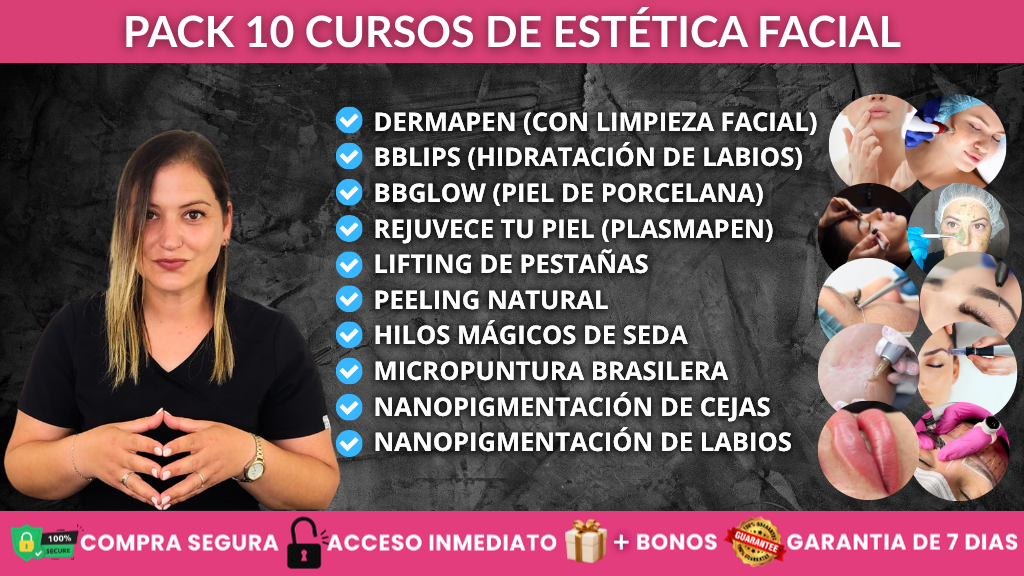 Pack 10 Cursos Estética Facial